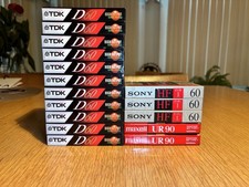 New Sealed Maxell UR 90, TDK D60, Sony HF60 Audio Cassette Lot of 16