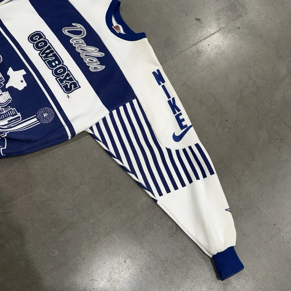 Sudadera De Colección Dallas Cowboys Nike City Skyline Talla Mediana Años 80 Nike Rara Foto 3 de 4