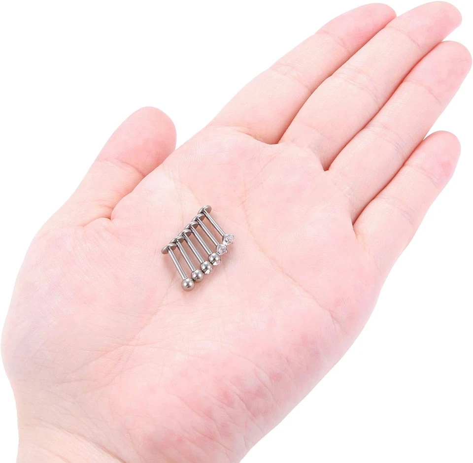 Anillo Labial Monroe Labret Titanio 16G Grado Sólido 23 (G23) Tragus/Hélice/Cartílago Foto 3 de 3