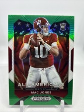 Mac Jones 2021 Prizm Draft Picks All-American Green Prizm Rookie