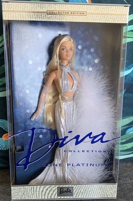 Vintage 2001 MATTEL - BARBIE DOLL - DIVA COLLECTION GONE PLATINUM Plus OutCarton