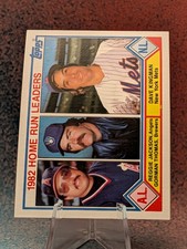 1983 Topps #702 Home Run Leaders (Reggie Jackson / Gorman Thomas / Dave Kingman)