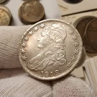 Old Souvenir  Production 1812 Capped Bust Silver Plated Half Dollar (50c.)
