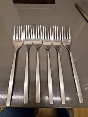 Vintage ONEIDA Melisse Dessertgabel x 6 Edelstahl Besteck 17,5 cm
