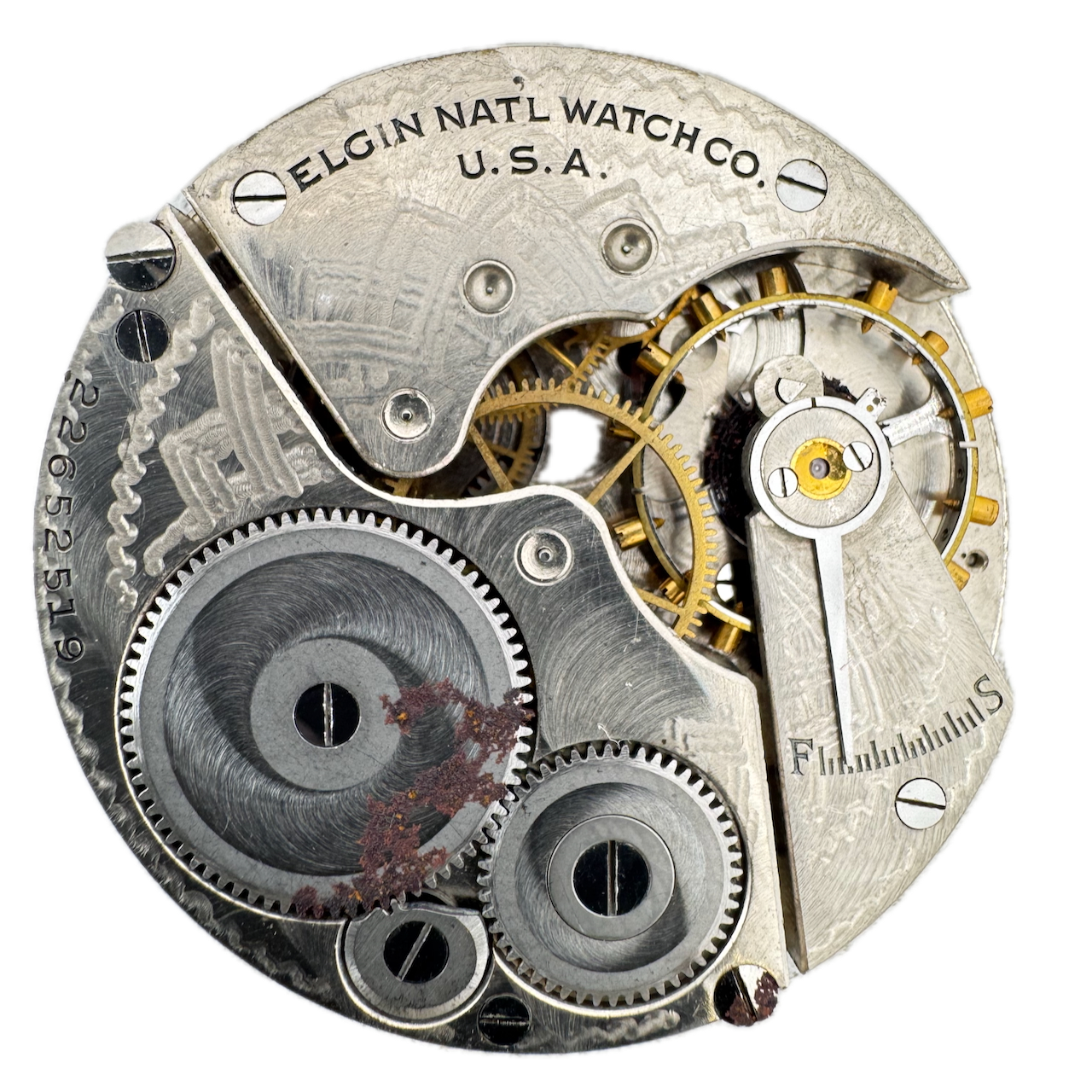 Antique 16s 1920 Elgin 7 Jewel Mechanical Pocket Watch Movement 291 USA