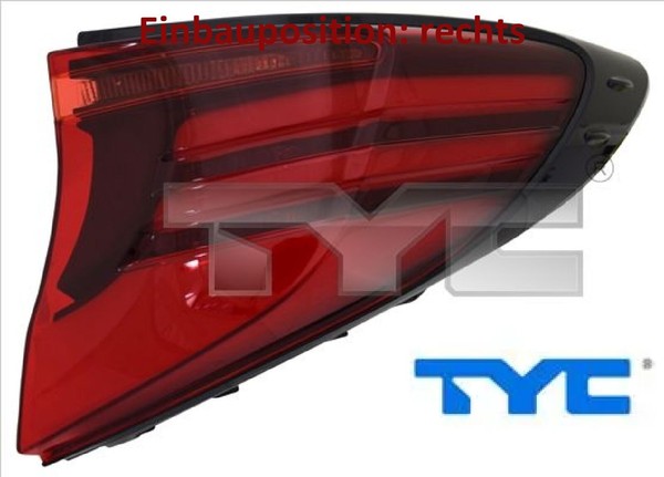 TYC 11-15503-00-2 Heckleuchte Rechts RüCklicht Hecklicht RüCkleuchte-image