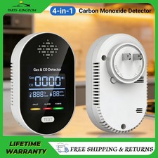 New 4-in-1 Carbon Monoxide Detectors Plug-in with Fahrenheit F Humidity, US