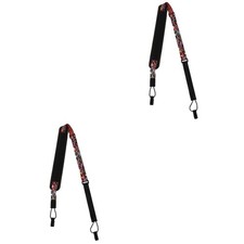 Durable Black Cotton Ukulele Strap Adjustable Comfortable Breathable
