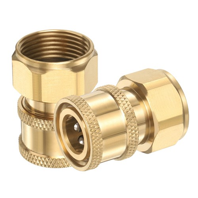 #ad 2Pcs Pressure Washer Adapter 1 4quot; Female Quick Plug to M22 Male Brass $18.53
