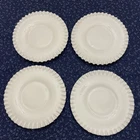 4❤️Vintage Fenton Milk Glass Hobnail 8.25 Inch Plate Crimped Edge EUC