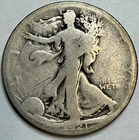 1921 S Walking Liberty Half Dollar Semi Key Date Exact Coin Imaged #WL10