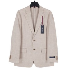 Tommy Hilfiger Mens Modern Fit Sport Coat 44L Tan Solid Stretch Basketweave NWT