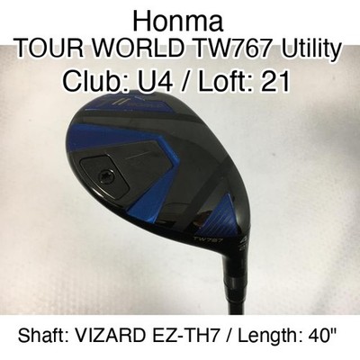 Honma TOUR WORLD TW767 Utility U4 Hybridー 21 40'' VIZARD EZ-TH7 Unspecified Right