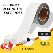 Magnetic Dry Erase Label Roll 2"x30ft Jumbo Reusable Whiteboard Tape