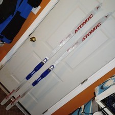 Atomic Cascade 180cm cross-country waxable skis, NNN bindings, excellent.