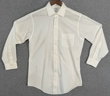 Brooks Brothers 1818 Dress Shirt Mens 15.5 32 White Slim Fit Non Iron Cotton