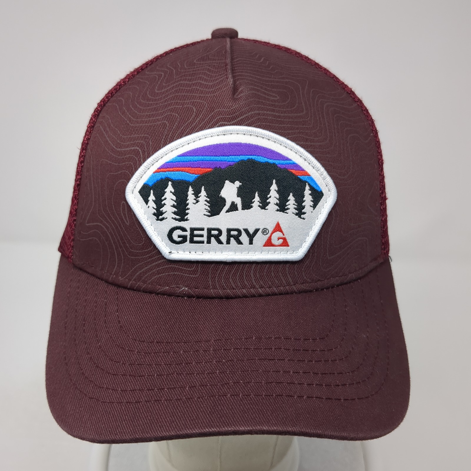 Gerry Patch Fitted Trucker Hat Red Medium Mesh Ba… - image 2
