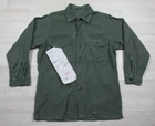 Vintage 60s US Military Fatigue Shirt (L) Type 1 Cotton Vietnam Era Laundry List