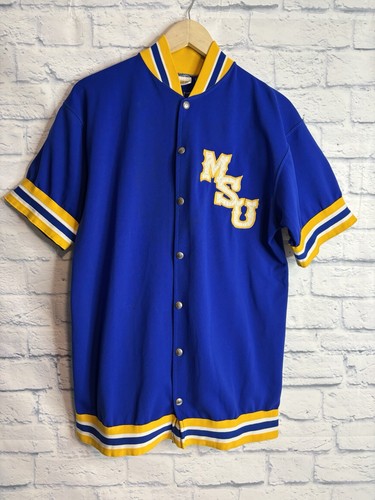 VTG 70s Morehead State University Russell Athletic Warm Up Shirt Jacket USA M