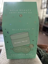NCLA Beauty Sweet Dreams Set CUCUMBER MINT Lip Mask & Sleep Mask 0.5 Oz / NEW