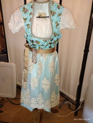US 4 Waitress,Trachten,Oktoberfest,Germanfest Dirndl Dress,3-pc,Brown Alte Liebe