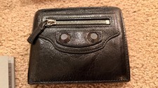 Authentic Black Balenciaga City Wallet With Dust Bag  Box 450