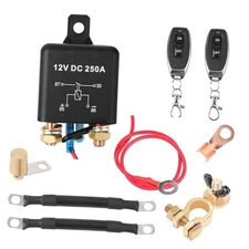 2G 250A Remote Battery Disconnect Switch & 5 AWG 250A Relay + 5AWG Cable