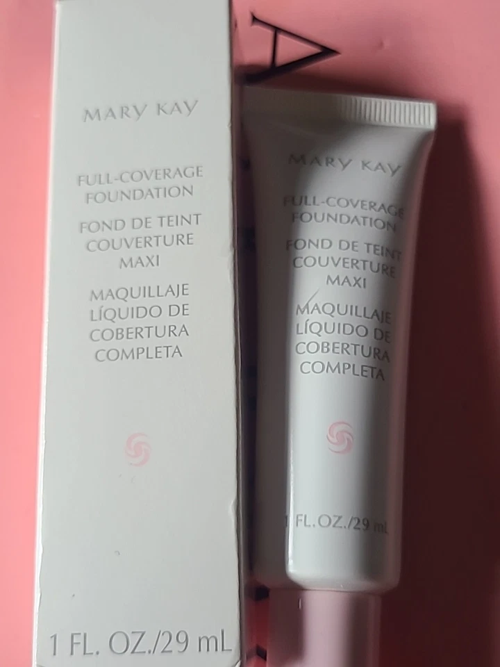 New In Box Mary Kay Full Coverage Foundation Bronze 607 Normal/Dry - Gray Cap - Image 4 of 4