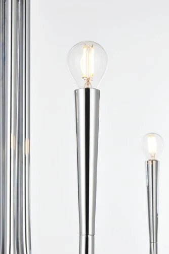 Elegant Lighting LD722D30 Layne 6 Light 30"W Taper Candle Style - Black - Picture 9 of 12