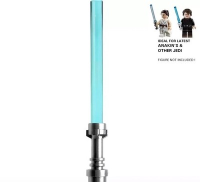 LEGO Star Wars Trans-Blue Lightsaber Metallic Silver Hilt Anakin Skywalker  Luke