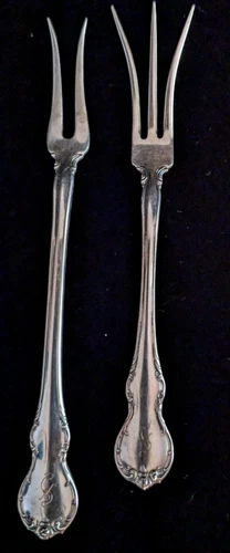 TOWLE VINTAGE STERLING FRENCH PROVINCIAL 2 specialty Forks (lemon & olive)