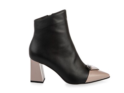 Authentic Marino Fabiani Italian Designer Bootie New Collection Black
