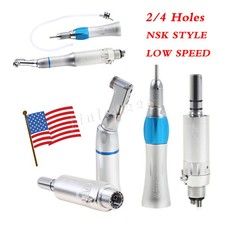 Dental Low Speed Handpiece Straight Contra Angle Air Motor Micromotor 2/4 Holes