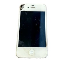 Apple iPhone 4 A1349 White - Sold As Is; Broken Screen/For Parts