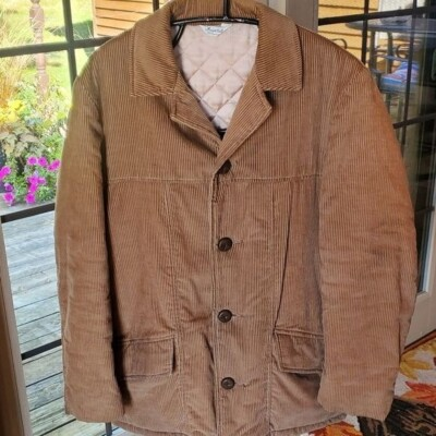 #ad Vintage Fingerhut Lined Quilted Corduroy Button Down Sz. M L 40 Jacket Barn $50.00