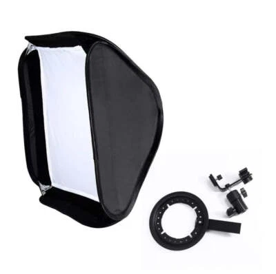 SMARAMS 24x24" Softbox for Speedlight Flash with Mounting Bracket and Honeycomb Grid