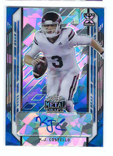 K.J. COSTELLO 2021 LEAF METAL DRAFT FOOTBALL ROOKIE AUTO /25