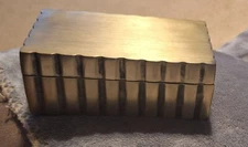 Hearth & Hand w/ Magnolia Rectangular Fluted Antique Brass Finish Joy Box w/ Lid