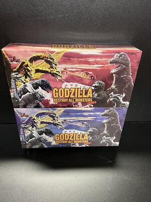 SEALED Mezco 5 Points GODZILLA DESTROY ALL MONSTERS 1968 Round 1 & 2 Boxed Sets