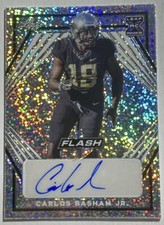 CARLOS BASHAM JR bills 2021 Leaf Flash AUTO Autograph XRC RC NFL