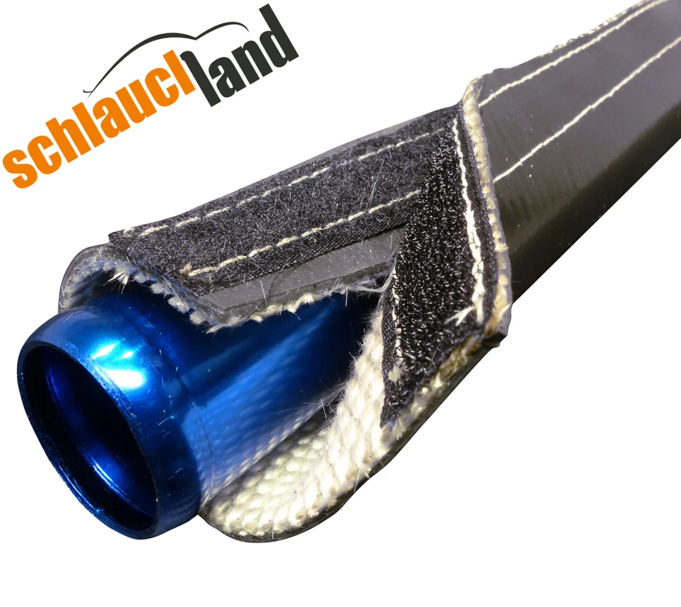 HITZESCHUTZ SCHLAUCH SILIKON KLETT Schutz Kabel Leitung Rohr Glasfaser Isolation - Bild 4 von 4