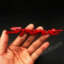 Metal Red Sport Racing Car Trunk Tailgate Fender Emblem Badge Decal Stickers
