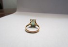 BEAUTIFUL ANTIQUE BASKET SETTING RING GLASS STONE GOLD METAL — photo 6