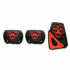 3x Non Slip Car Foot Pedals Pad Cover Red For BMW E34 E39 E60 E61 E63 E64