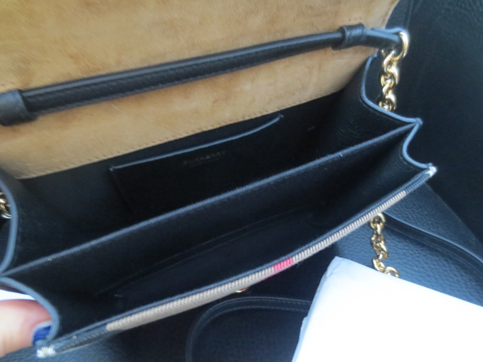 Burberry LUXURY Leder Tasche Black Schwarz /Gold neu online kaufen 