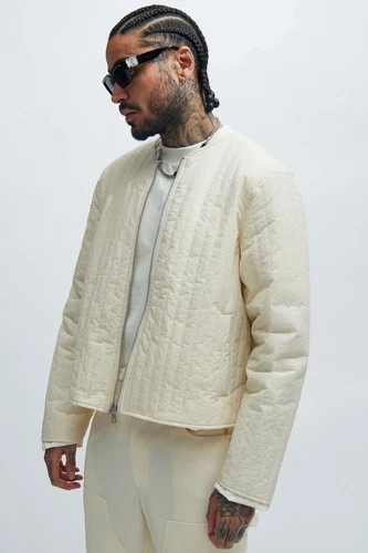 Warren Nylon Zip Jacket Off White Men's Size XXXL 3XL - product listing photo