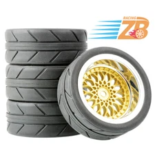 RC WHEELS & TIRES SET for Tamiya tt01 tt02 tt01e m06 m05 m03 Hpi FW06 Sprint MST