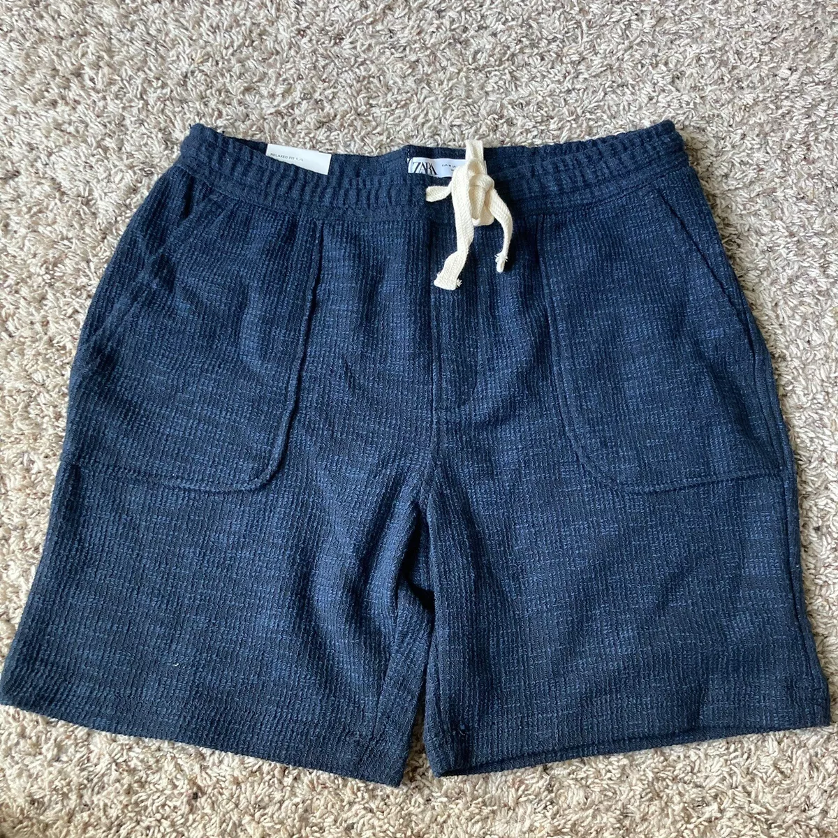 Zara Women s Blue Sweat Shorts Size Medium 47.80 eBay