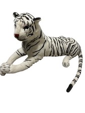 Melissa  Doug Large Giant White Siberian Tiger Lifelike Stuffed Plush Animal
