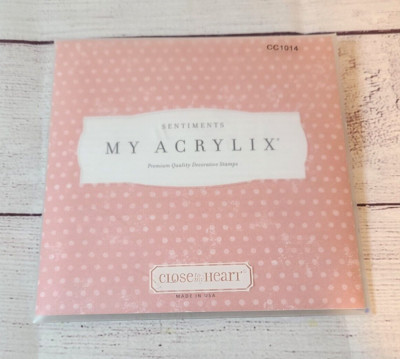 Close to my Heart My Acrylix Sentiments Premium Decorative Stamps Set CC1014